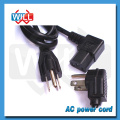 Great quality detachable power cord with US plug